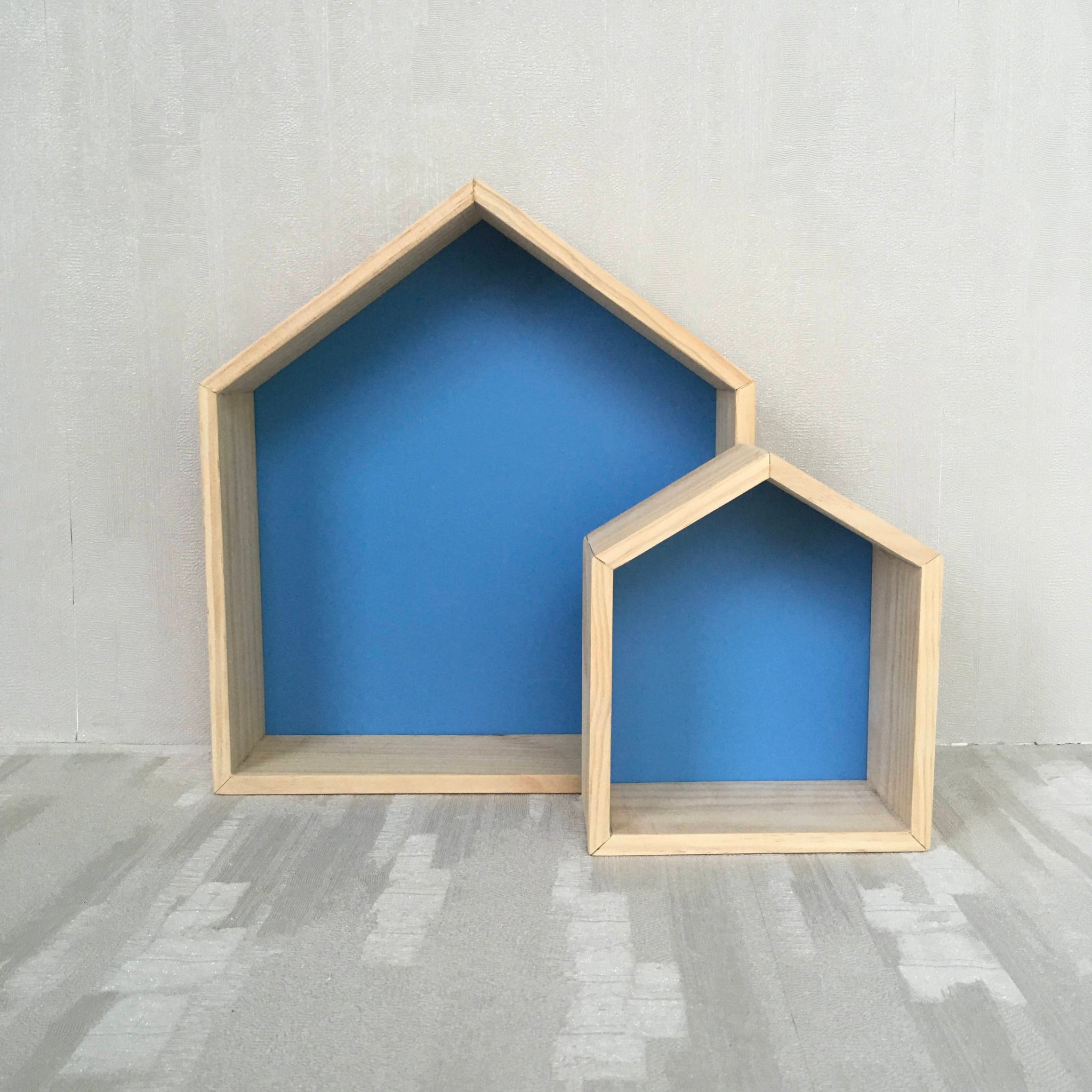 Repisas Casas Playwood - Azul