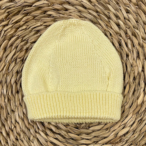 Gorro Tejido - Crema Amarillo