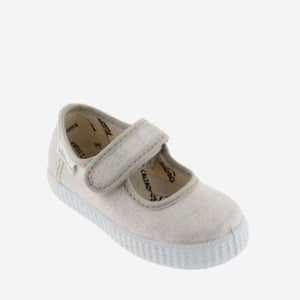 Zapatilla Mercedita Brillante - Beige