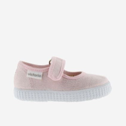 Zapatilla Mercedita Brillante - Rosa