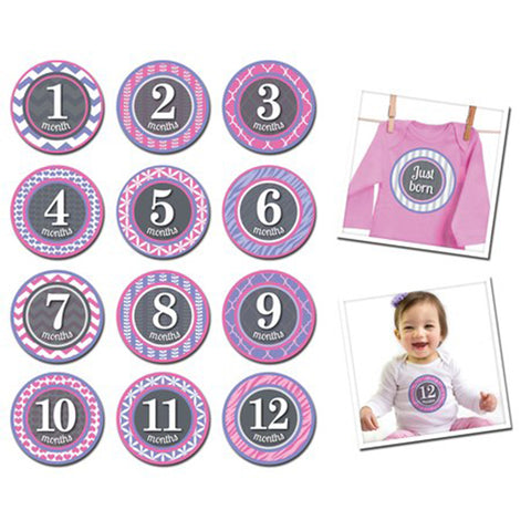 Sticker de Meses Patterned Princess