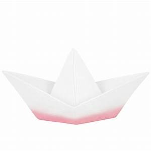 Barco de Papel Blanco Rosa